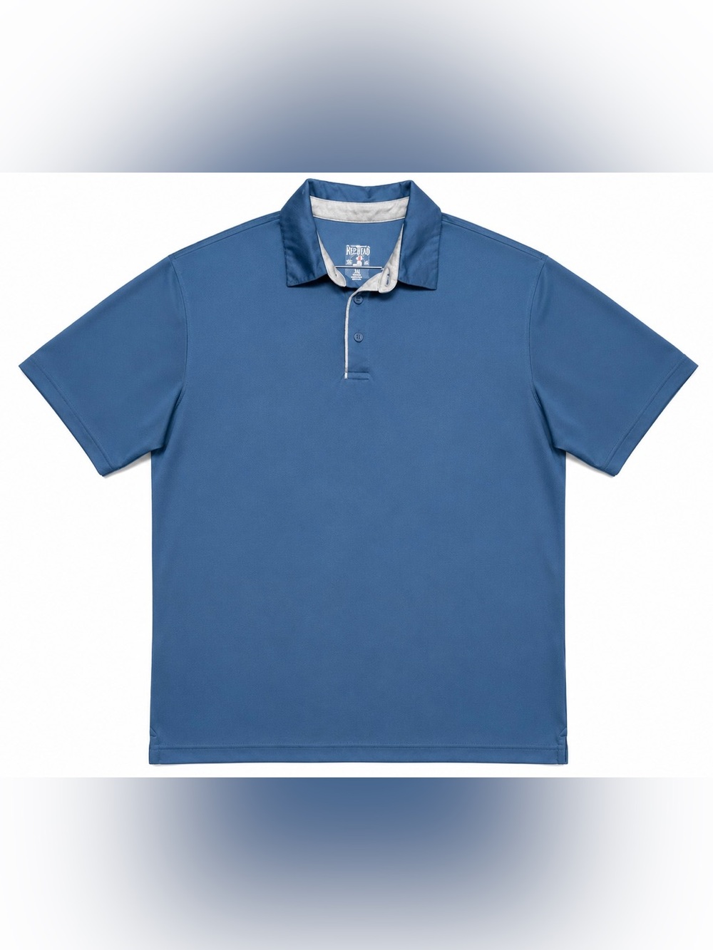 RedHead Men's Slate Blue Polo with Contrast Collar